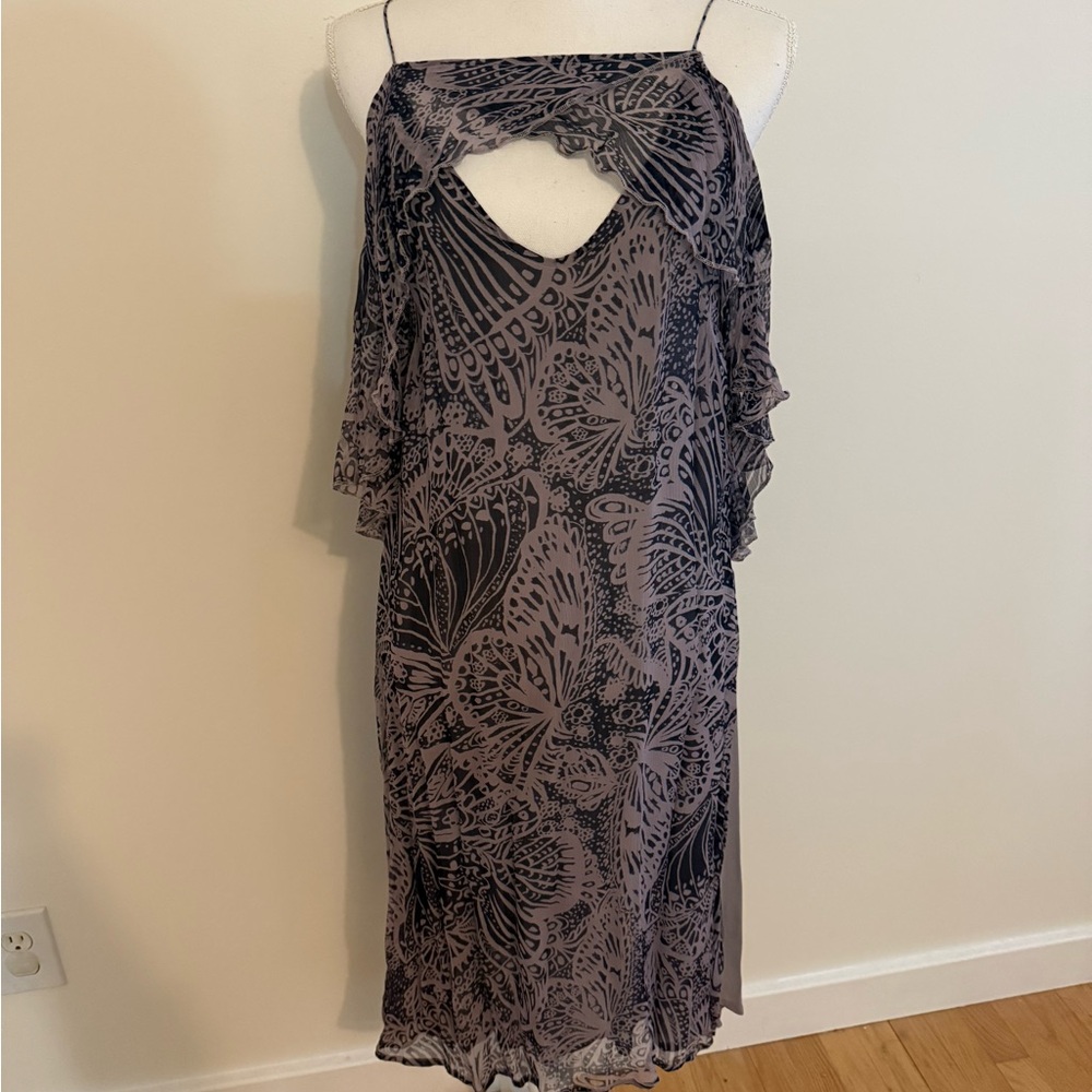 Free People Boho Beach Black and Gray Women's Dress Size Small NWOT